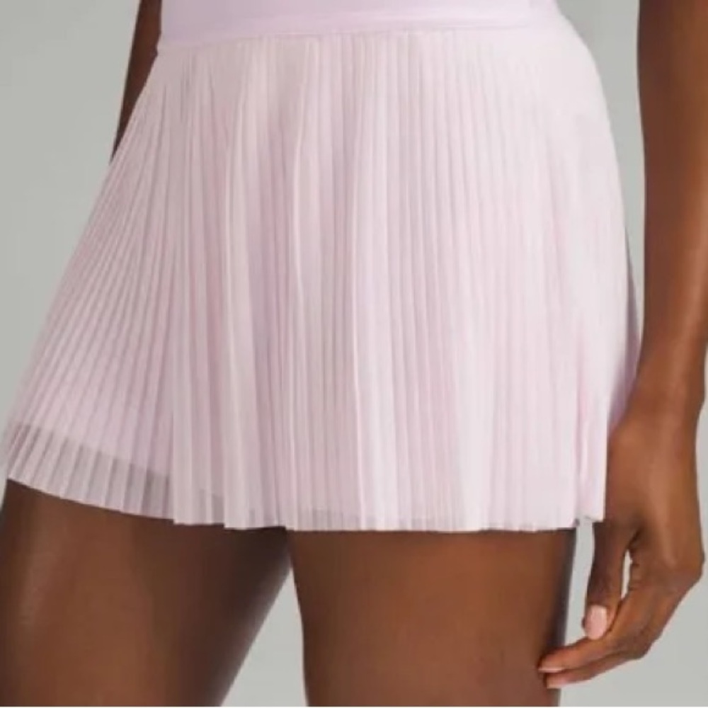 Lululemon Mesh Pleats Mid Rise Tennis Skirt Meadowsweet Pink